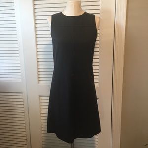 Theory Charcoal Gray Wool Blend Sheath Dress Sz 8